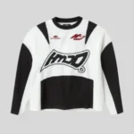 HMDD graphic white and black sweatshirt with front logo